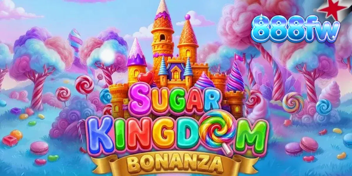 Tampilan visual slot Sugar Kingdom Bonanza dengan tema permen yang penuh warna